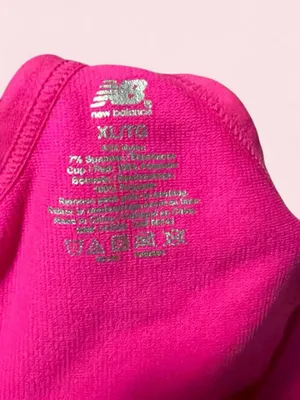 New Balance Hot Pink Adjustable-Strap Sports Bra thumbnail 3