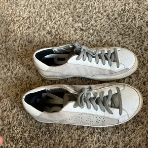 P448 Kids Silver and White Lace-Up Sneakers thumbnail 3