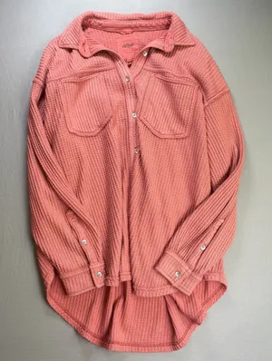 Aerie Oversized LumberJane Waffle Shacket thumbnail 1