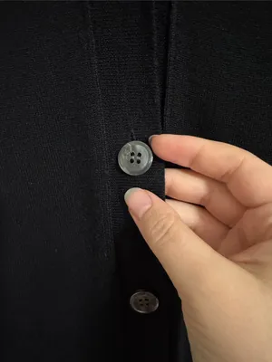 J.Crew V-neck Button-Down Black Merino Wool Longline Cardigan M thumbnail 8