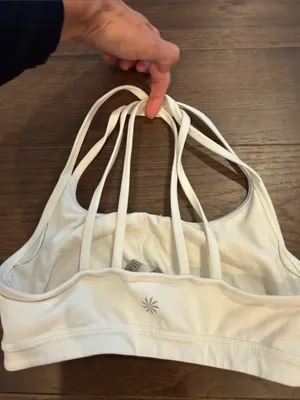 Athleta White Strappy Crossback Sports Bralette Size XS - C33-065 thumbnail 6