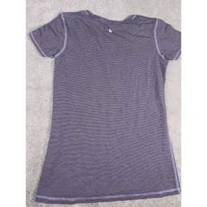 lululemon‎ womens size 4 purple stripe fitted t shirt thumbnail 2