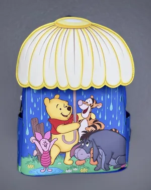 Loungefly Mini Backpack Bag Womens Blue Winnie The Pooh Umbrella Rain Disney thumbnail 1