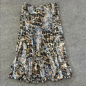 Rafael Leopard Print Midi Skirt Size M Black Size M thumbnail 2