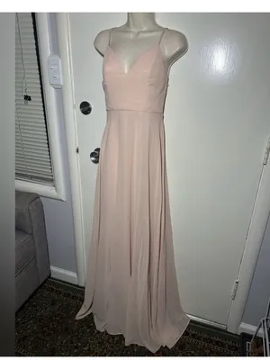 Lulu's Blush Spaghetti Strap V-Neck Maxi Dress thumbnail 9