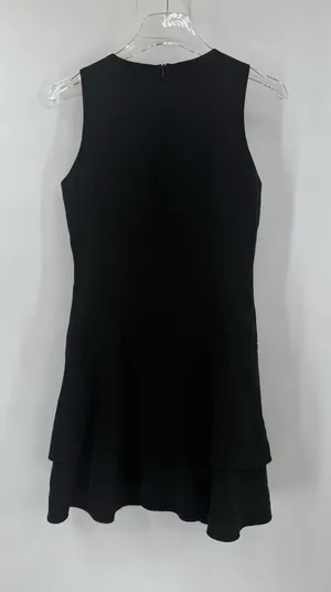 Black Halo black tiered mini dress size 4 thumbnail 1