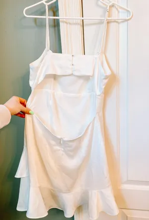 White Satin Dress thumbnail 4