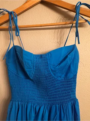 ASTR THE LABEL Tiered Smocked MIDI Dress thumbnail 4
