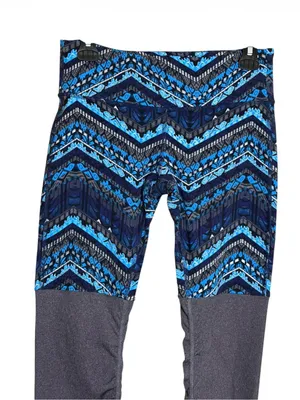 ALO Yoga Blue Chevron Panel Leggings thumbnail 2