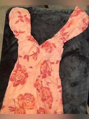 Free People Short Sleeve Sundrenched Maxi Dress In Pinky Combo Size XS thumbnail 5