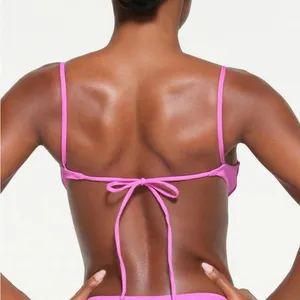 Skims SET NWT Neon Orchid Pink Bikini Swim Set 2-pc set top & Bottom Size m thumbnail 7