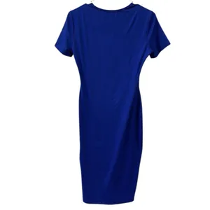 Source Unknown Royal Blue Short Sleeve Midi Bodycon Shirt Dress Womens Small thumbnail 7