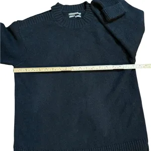 By Anthropologie Off-the-Shoulder Black Sweater Cozy‎ Knit Minimalist Sz S thumbnail 5