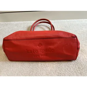 Kate Spade Elena‎ Villabella Orange Red Shoulder Bag Leather Handbag Bow Satchel thumbnail 7