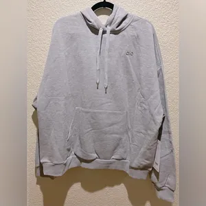 NWT Alo Yoga Accolade Hoodie Athletic Heather Grey Size S thumbnail 6