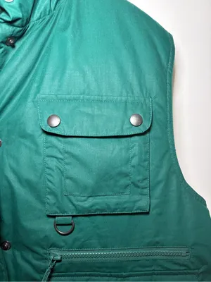 Eddie Bauer Vintage Goose Down Green Utility Vest Womens Large Made in USA thumbnail 4