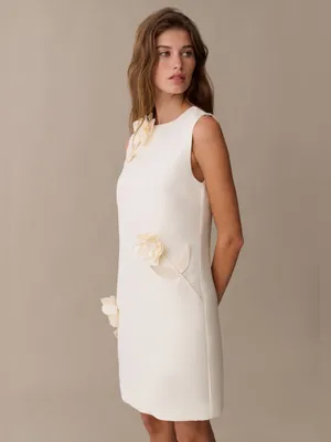 NWT Few Moda Althea Dress size XL Cream Ivory flower mini bride o.p.t thumbnail 4