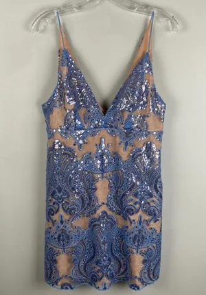 Free People Night Shimmers Sequin Mini Dress thumbnail 3
