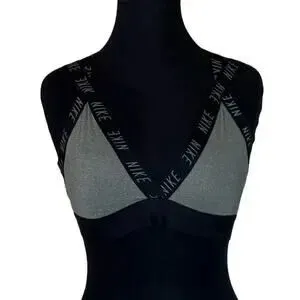 Nike Strappy Sports Bra Size M Black Gray thumbnail 1