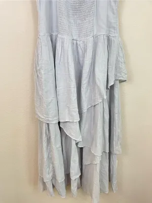 Free People In My Dreams Midi Dress in Pearl Blue Size Large thumbnail 9