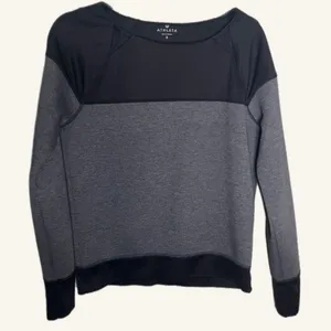Athleta Black and Gray Sweatshirt Colorblock Athletic active‎ casual size small thumbnail 1