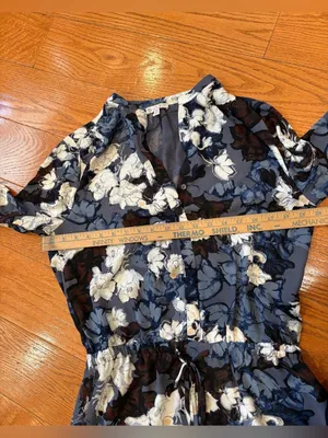 Lila Rose Floral Long Sleeve High Low Dress Size 6 Dark Academia Romantic thumbnail 7