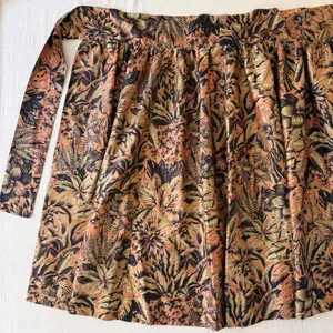 Handmade Tropical Wrap Midi Skirt Womens S Bronze‎ Olive Palm Leaf Pockets thumbnail 13