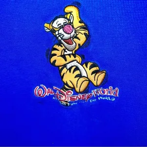 Vintage Walt Disney World Size Medium Tigger Winnie The Pooh Embroidered Polo thumbnail 4