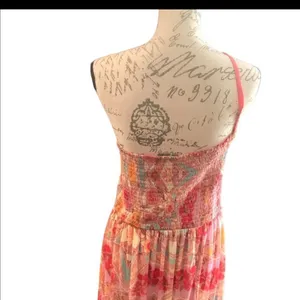 Elegant Pink Floral Midi Dress thumbnail 7