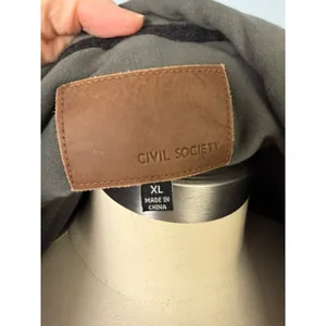 Civil‎ Society Olive Shirt Jacket XL Soft Brushed Stretch Twill Utility Layer thumbnail 3