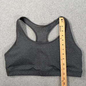 Gap GapFit XL Charcoal Grey Racerback Sports Bra Medium Support Activewear Workout thumbnail 3