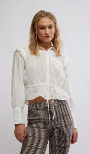 Free People Women’s White‎ Cotton Blouse thumbnail 1