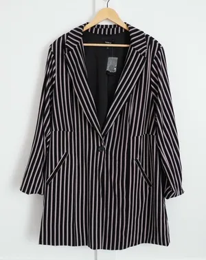 Torrid Striped Oversized Blazer thumbnail 1