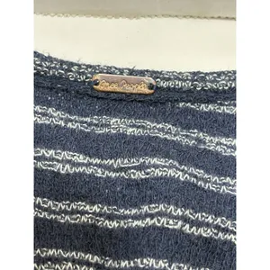 Free People Women’s Floral Embroidered Blue Stripe Frida Tank Top Size Medium thumbnail 7