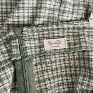 John Galt Plaid Shift Dress Mini White Gingham Preppy Pistachio Green Picnic thumbnail 11