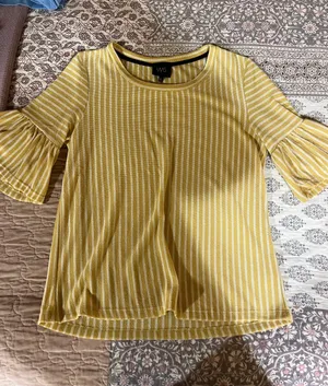 Dressy Yellow Striped Shirt thumbnail 1