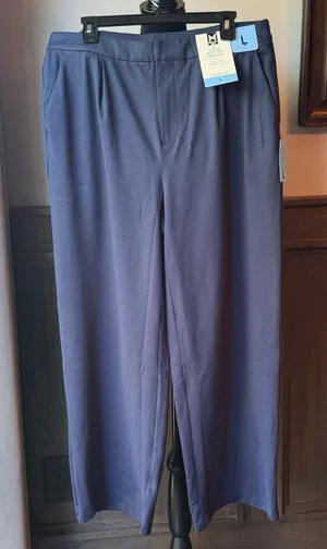 Members Mark dark blue wide leg trousers large nwt thumbnail 1