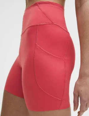 Lululemon Fast and Free High-Rise Short 6" *5 Pocket Desert Red Size 10 thumbnail 1