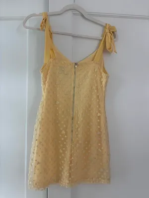 Blue Rain yellow mini dress thumbnail 3