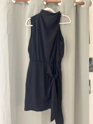 Amazon Black Satin high neck Dress thumbnail 2