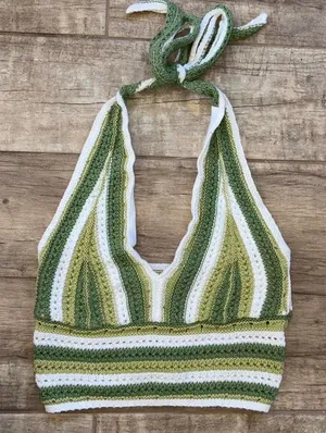 Crochet Hollister Halter Top thumbnail 1