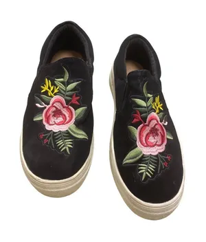 Brash black embroided floral shoe sneakers size 7.5 SKU 1090 thumbnail 1