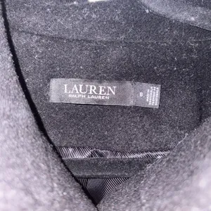 Lauren Ralph Lauren Wool Blend Black Coat Buckle Neck Button Front Size 6 thumbnail 7