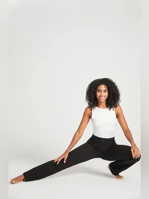 Betabrand NW(partial tag) blue Straight-Leg Pant two-pocket - yoga thumbnail 4