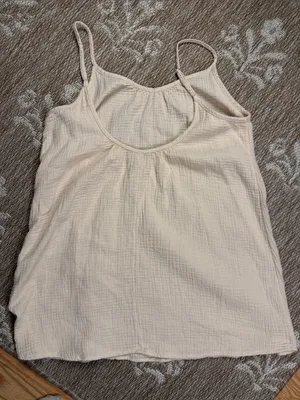 Sand & Shore Light Cream Women's Spaghetti Strap Tank Top thumbnail 2