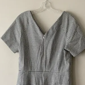 Banana Republic Black And White Gingham Plaid Dress Size 12 thumbnail 6