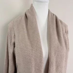 Barefoot Dreams CozyChic Lite Circle Cardi Taupe Open Front Cardigan‎ 423 XL thumbnail 6