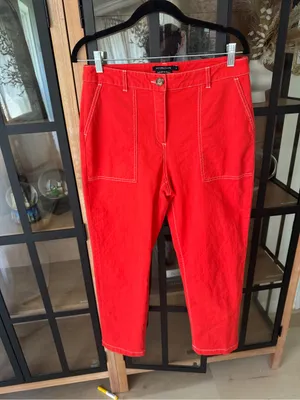 ASOS straight leg pants jeans high rise Monoprix Femme carpenter painter thumbnail 5