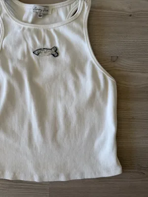 Emory Park Ribbed Tank Top with Fish Beaded Embroidery thumbnail 3