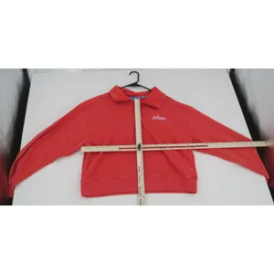 Prince Red Quarter Zip‎ Collared Sweatshirt Women's Cropped Casual Sporty thumbnail 7